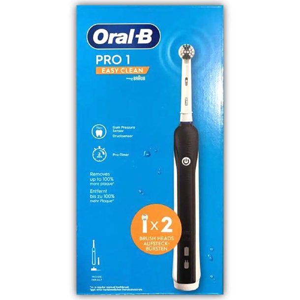 Oral-B Pro 1 Easy Clean Brosse à dents électrique (incl. 2 têtes de brosse)