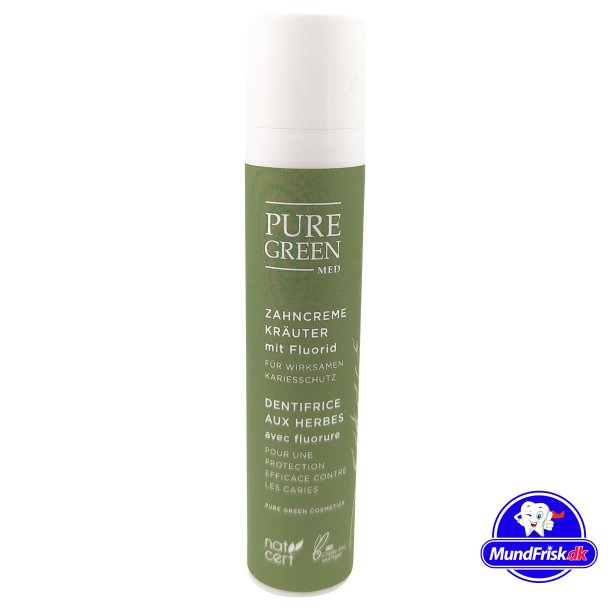 Kr&auml;uterzahnpasta Pure Green Fluor Kr&auml;uter 
