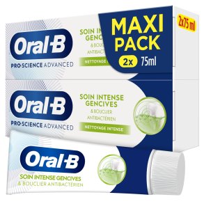 ORAL-B Pro-Science Advanced Zahnpasta Intense Gum Care & Antibacterial Shield 2 x 75 ml