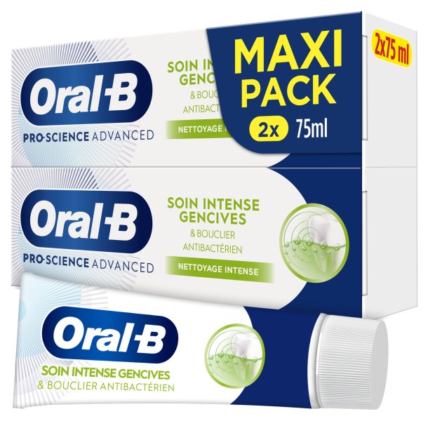 ORAL-B Pro-Science Advanced Zahnpasta Intense Gum Care &amp; Antibacterial Shield 2 x 75 ml