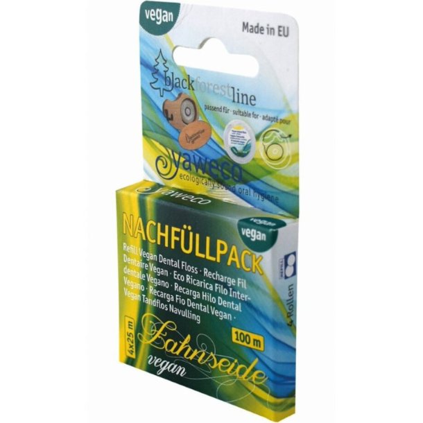 YAWECO Black Forest Line Tandtråd Refill – Vegansk (100 m)