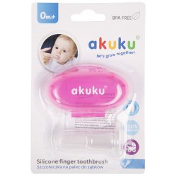 AKUKU Silikone Finger Toothbrush til Baby incl. Etui