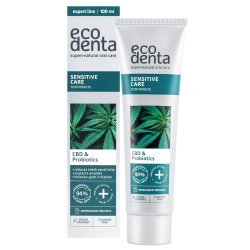 Natuurlijke Hydroxyapatietandpasta ECODENTA Sensitive CBD &amp; Probiotic 100 ml