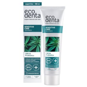 Dentifrice Naturel Hydroxyapatit ECODENTA Sensitive CBD & Probiotic 100 ml