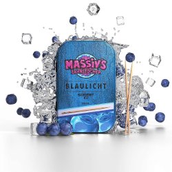 Tandenstokers Met Smaak WUNDER Massiv´s Blaulicht Blueberry Ice Metalblik 100 stuks.