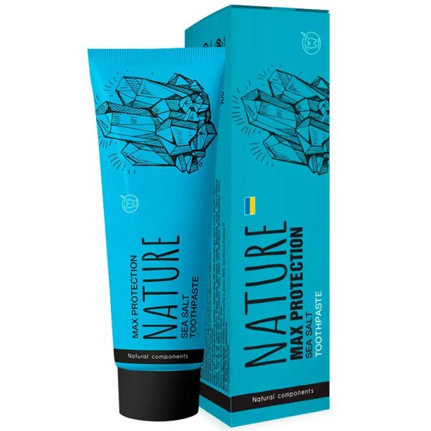 Hydroxyapatite Tandpasta BIOTON Nature Max Protection tandpasta � med havsalt, xylitol og frisk citrus (100 ml.)