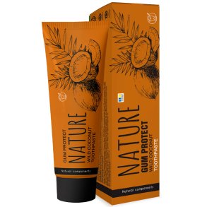 Xylitol Tandkr�m BIOTON Nature Gum Protect Wild Coconut� med kokosolja f�r friskt tandk�tt (100 ml.)