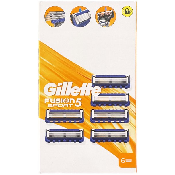 GILLETTE Fusion5 Sport Barberblade 6 stk.