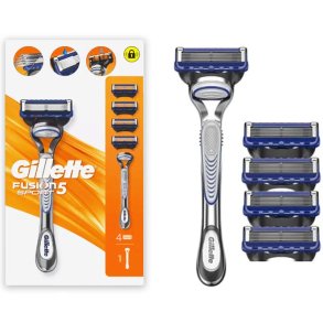 GILLETTE Fusion5 Sport Barberskrasber inkl. 4 Barberblade