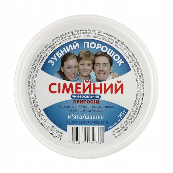 Whitening Zahnpasta Pulver Triuga Dentogin Family � Mint &amp; Salvie, 75g