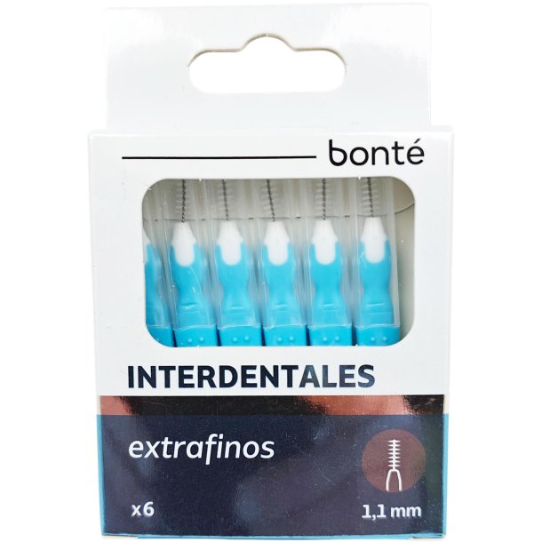 Mellemrumsb�rster 6 stk. Bont� Extrafine 1,1 mm ISO 6 