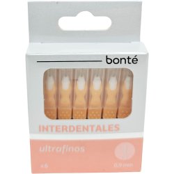 Mellemrumsb�rster 6 stk. Bont� Extrafine 0,9 mm ISO 4