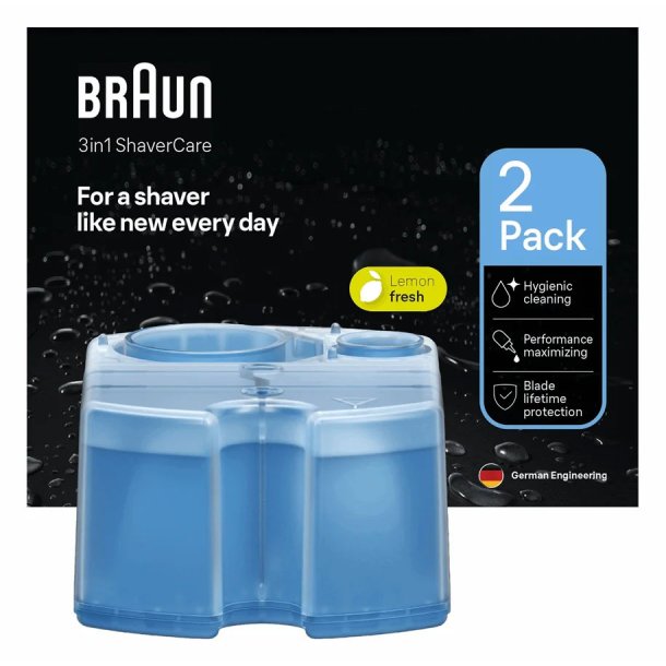 Braun CCR2 Clean &amp; Renew Refills � 2-pack puhdistuspatruunoita Braun-parranajokoneisiin