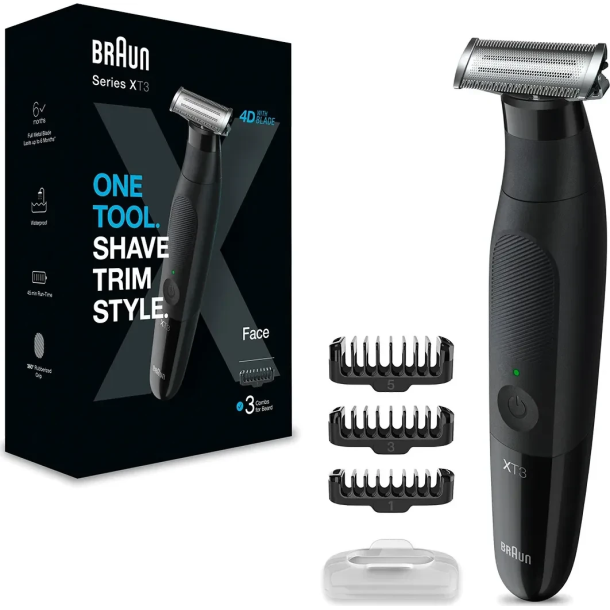 BRAUN Series XT3100 Multitrimmer � Trim, Style &amp; Barber yhdellä työkalulla