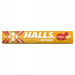 HALLS Keelpastilles Fruitwave Peach & Raspberry Flavour 45g