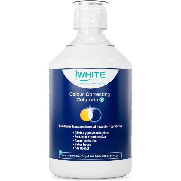 iWhite Colour Correcting Mundskyl 500 ml � Whitening Mundskyl med Blue Colour Correcting &amp; PAP Teknologi
