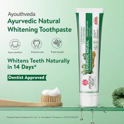 Kopi af Ayurvedisk Whitening Tannpasta AYOUTH VEDA Charcoal White 100g