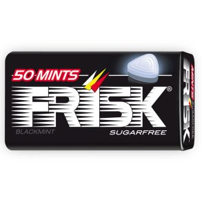 FRISK Blackmint � Suikervrije mintpastilles met intense Black Mint-smaak (Blikje 35g)