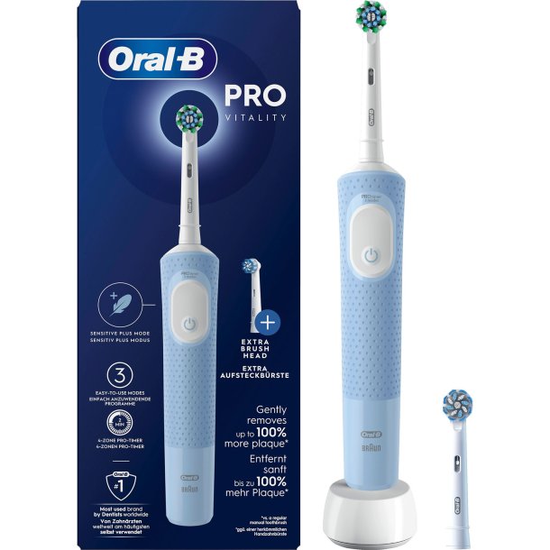 Oral-B Vitality PRO El-tannb�rste Blue + Ekstra B�rstehode