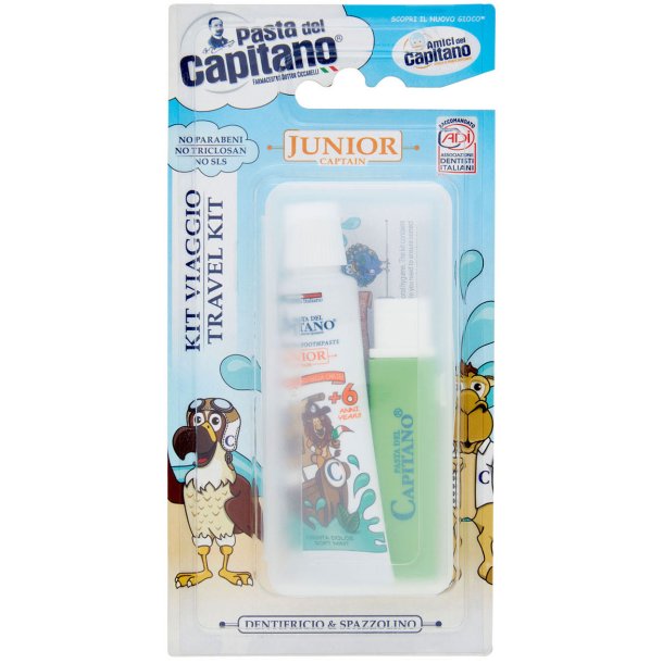 Pasta del Capitano Junior Reisesett � Perfekt tannpleie for barn p� farten