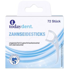 Tandtr�dsb�jler uden Voks & Smag TODAY DENT Zahnseidesticks 72 stk.