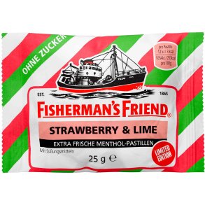 Fisherman�s Friend Strawberry & Lime � Intens friskhet med fruktig twist (25 g.)