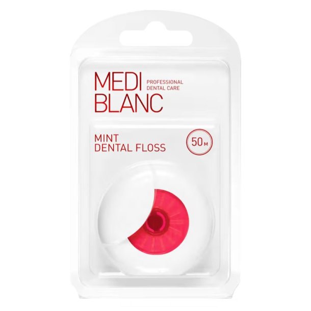 MediBlanc Mint Dental Floss (50 mtr.) � Nettoyage efficace et doux entre les dents