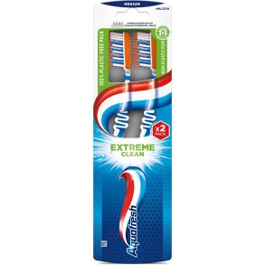 AQUAFRESH Extreme Clean Medium Tandborstar � 2 st.