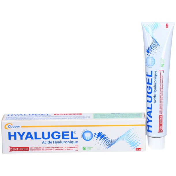HYALUGEL Tandkr�m med Hyaluronsyra � Daglig v�rd f�r k�nsligt tandk�tt och munslemhinna (75 ml)