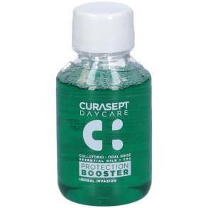 Curasept Daycare Protection Booster Herbal Invasion Monddouche  Dagelijkse bescherming met CPC en essentiële oliën (100 ml.)