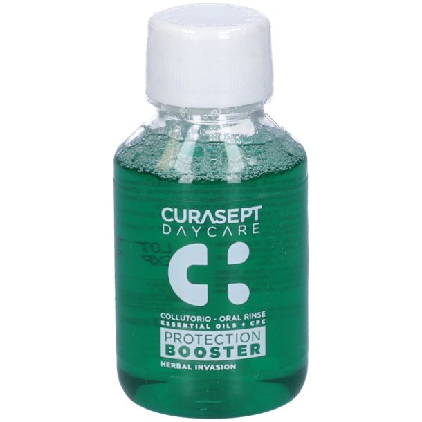 Curasept Daycare Protection Booster Herbal Invasion Monddouche  Dagelijkse bescherming met CPC en essentiële oliën (100 ml.)