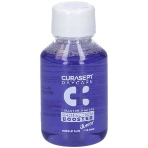Curasept Daycare Protection Booster Junior Bubble Gum Bain de bouche – Bain de bouche quotidien pour enfants de 7 � 12 ans (100 ml.)
