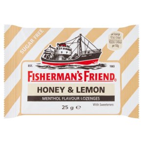 Fisherman's Friend Honey & Lemon Suikervrije keelpastilles 25 g