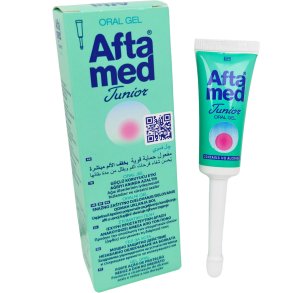 Aftamed Junior Oral Gel � Lindrande gel f�r aftebl�sor och irritation i munnen hos barn (15 ml.)