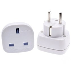 Reiseadapter UK zu EU � Gro�britannien zu Europa geerdeter Adapter (13A)