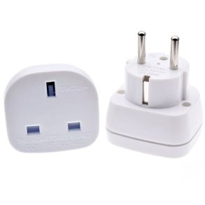 Reiseadapter UK zu EU � Gro�britannien zu Europa geerdeter Adapter (13A)