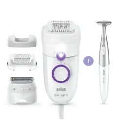 Braun Silk-�pil 5 Power 5-825P Epilator � Effektiv h�rborttagning med konstant str�m