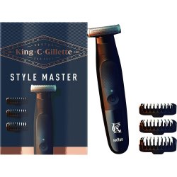 King C. Gillette Style Master Skäggtrimmer med 3 avståndskammar
