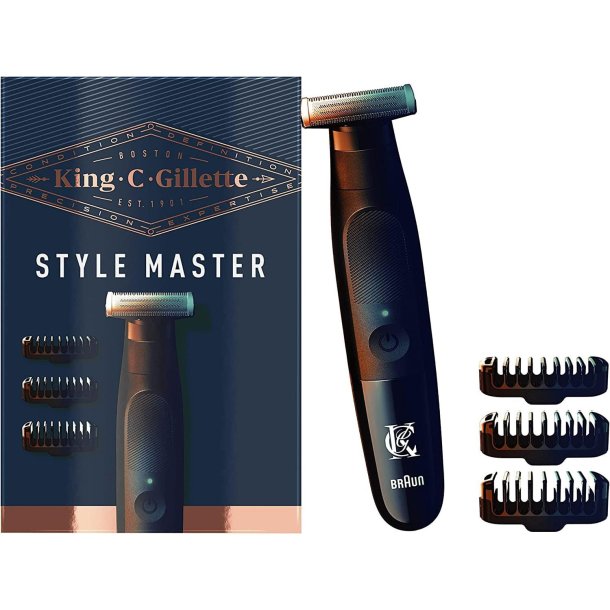 King C. Gillette Style Master Skäggtrimmer med 3 avståndskammar