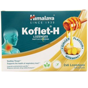 Ayurvediska Sugtabletter HIMALAYA Koflet-H Ginger & Honey 12 st