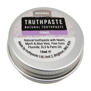 Naturlig Xylitol Tandpasta TRUSTPASTE Fennel  - aluminiumsd�se 15 ml.
