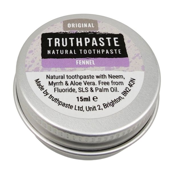 Naturlig Xylitol Tandpasta TRUSTPASTE Fennel  - aluminiumsd�se 15 ml.