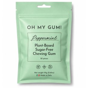 OH MY GUM! Peppermint  V�xtbaserat sockerfritt tuggummi med xylitol och naturlig pepparmynta (50 st.)