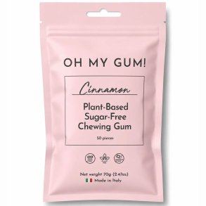 OH MY GUM! Cinnamon � V�xtbaserat sockerfritt tuggummi med xylitol och naturlig kanel (50 st.)