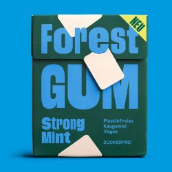 Forest Gum Strong Mint � Plastfritt tuggummi med Xylitol (20 g)