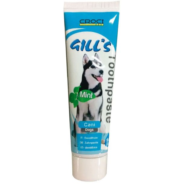 Croci Gill's Hundezahnpasta mit Mint 100 g � Effektive Zahnpflege und frischer Atem f�r Hunde