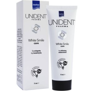 UNIDENT Pharma White Smile Care Zahnpasta 75 ml � Whitening mit Hydroxyapatit, Calcium Peroxide und Fluor