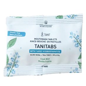 Naturliga munvatten-tabletter med Hydroxyapatit & Xylitol TANITABS Fresh Mint - 8 st.