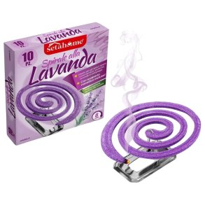 Setablu Lavande spirales anti-moustiques � 10 pcs avec support en métal