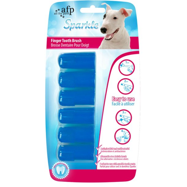 AFP Sparkle Finger Tandborstar till Hund � 6 st.